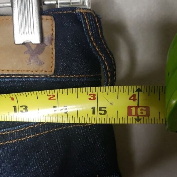 American Eagle Outfitters Tomgirl Jeans Womens 0 Regular Dark Wash Stretch Denim - Picture 7 of 10